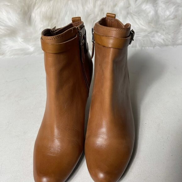 Sam Edelman Leather Maddox brown ankle boots side zipper size 8M - Picture 2 of 9